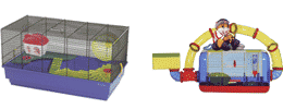 La cage en mtal avec fond en plastique/plexiglas